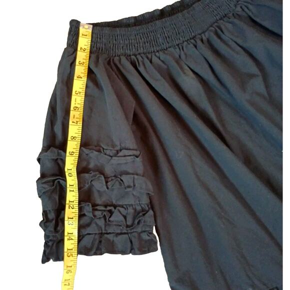 Zanzea Collection Off Shoulder Dress Medium Black Bell 3/4 Ruffle Sleeve - Picture 8 of 15